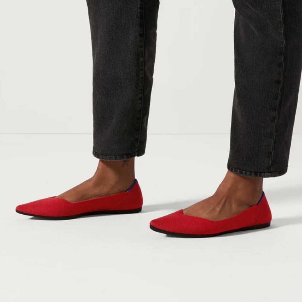 Rothy's The Point - Bright Red - 9.5 EUC